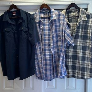 Bundle of 3 men’s short sleeve shirts size 2XL XXL